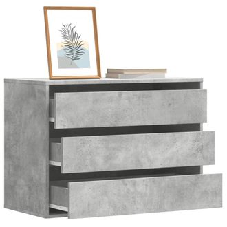 vidaXL Vidaxl - Cassettiera Angolo Grigio Cemento 80x41x58cm Legno Multistrato