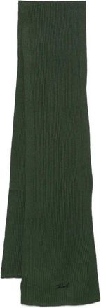 Karl Lagerfeld ribbed-knit scarf - men - Acrylic (Fiber)/Polyamide - One Size - Green