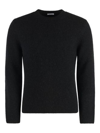 Malo crew-neck camel sweater - Black