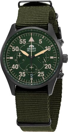 Orient Pilot Quartz Green Dial Mens Watch RA-KV0501E10B