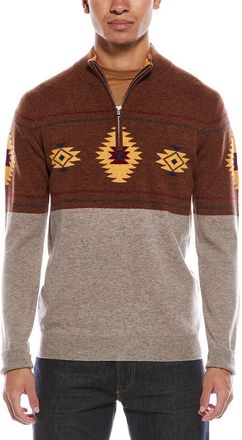 Brodie Navajo Wool & Cashmere-Blend 1/4-Zip Mock Neck Sweater