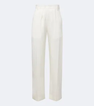 Victoria Beckham Satin wide-leg pants