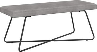vidaXL Banco Gris Claro 110 X 40 X 45 Cm Terciopelo Vidaxl