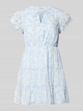 Only Tailliertes Freizeitkleid mit Volants Modell ELIZA in Hellblau, Gr&ouml;&szlig;e XL