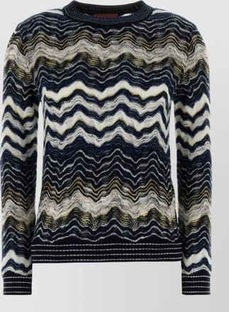 Missoni zigzag-knit wool-blend crew-neck jumper