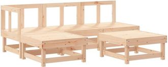 vidaXL Juego De Sof&aacute;s De Jard&iacute;n 5 Piezas Madera Maciza De Pino Vidaxl