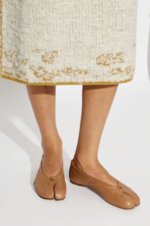 Maison Margiela Ballet Flats With Tabi Cutout, Womens, Brown