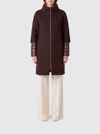 Herno Knee-Length Virgin Wool Coat with Funnel Neck