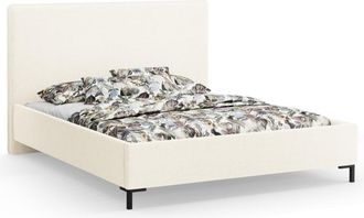 CXL by Christian Lacroix Cama con cabecero y baúl 140x200cm de tejido chenilla marfil