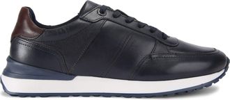 Kurt Geiger Mens Leather Grenade Sneakers - Navy - Size UK 12