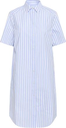Part Two Blauw Gestreept Overhemdjurk - Dames - Shirt Kleedjes - Blauw - XS - Katoen - Kleedjes
