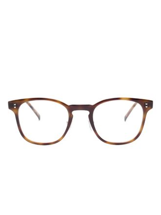 Dunhill round-frame glasses - unisex - Recycled Acetate - 49 - Brown