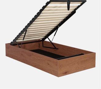 Sweeek Cama Con Caj&oacute;n Y Somier De L&aacute;minas Decoraci&oacute;n Madera, 90x190cm