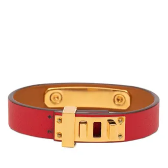 Herm&egrave;s Pre-owned Hermes Narrow Swift As de Coeur Bracelet Ladies J67PKURISA492E3E