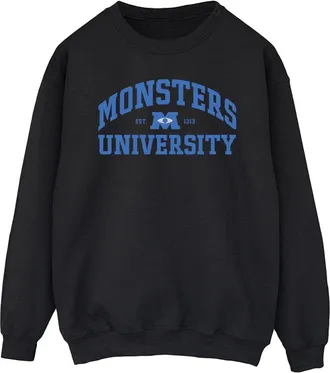 Disney Heren Monsters University Logo Sweatshirt (Zwart)