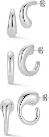 Glaze Jewelry Hoop Earrings Set in Silver at Nordstrom Rack