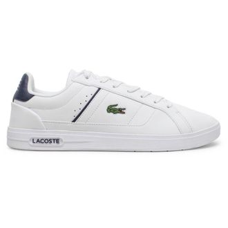 Lacoste Europa Pro Leather Synthetic Mens Comfort Trainers - White Navy - Size:UK 11