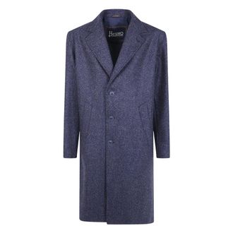 Herno Single-Breasted Coats - Heren - Mantels - Blauw - Maat: M