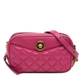 Versace Pre-owned Versace Quilted Lambskin La Medusa Camera Bag Ladies PU9PUJQ6UCB9LB7H
