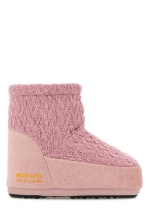 Moon Boot Moon Boot Pink Fabric Moon Boot X Guest In Residence Icon Low Ankle Boots