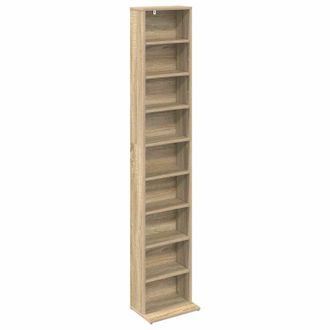 vidaXL Cabinet Para Cds Roble Sonoma 33 X 23,5 X 175 Cm Vidaxl