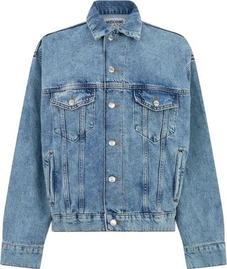 Moschino Jassen, Dames, Blauw, M, Denim, Oversized Denim Jacket