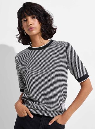 Icone Womens Jacquard stripe T-shirt