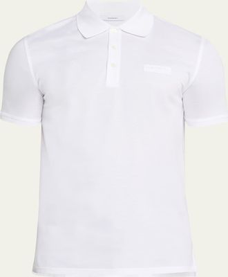 Givenchy Mens Grosgrain Label Pique Polo Shirt