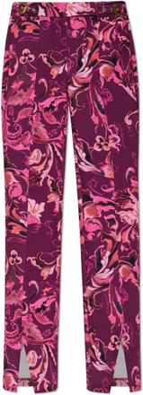Versace Jeans Couture Broeken, Dames, Roze, XS, Wijde broek met een split