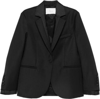 Tela Satin-trim Single-breasted Blazer