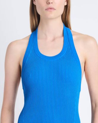 Proenza Schouler Gloria Halter Top In Blue