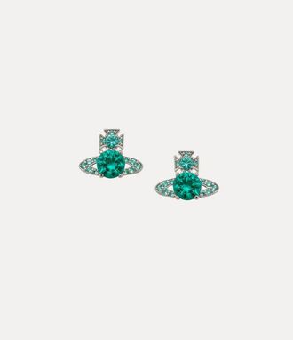 Vivienne Westwood Ismene Earrings Platinum-turquoise-cz Platinum-turquoise-cz Women