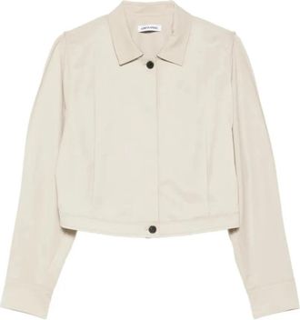 Low Classic Buttoned Jacket - Dames - Zomerjassen - Beige - L - Wol - Jassen