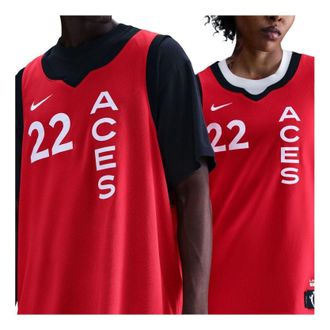Nike Aja Wilson Las Vegas Aces 2024 Rebel Edition Dri-FIT WNBA Victory Jersey University Red HQ8559-657