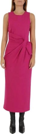 Emporio Armani Midi Jurk - Dames - Casual kleedjes - Roze - M - Kleedjes