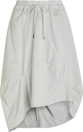 Vivienne Westwood Aerodrome Striped Asymmetric Cotton Midi Skirt - White - 10 (UK10 / S)