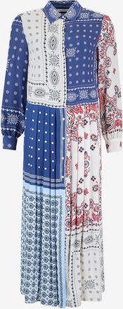 Max Mara Midi-Kleid aus Krepp mit Fantasiemuster Zuai