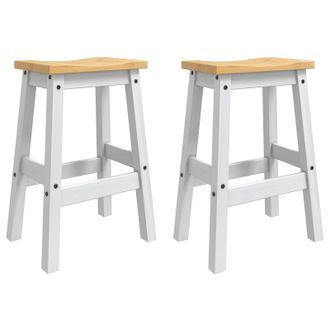 vidaXL Taburete De Bar 2 Pcs Y Cera De Miel 44 X 30 X 63 Cm Vidaxl