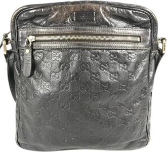 Gucci Pre-owned Vintage Cross Body Bag - Heren - Vintage Schoudertas - Bruin - ONE Size - Leer - Vintage