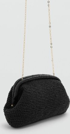 Mango Borsa pochette lurex nero - Donna - Taglia unica - MANGO