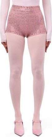 Naked Wardrobe Crystal Studded Shorts in Ballerina at Nordstrom Rack, Size Medium