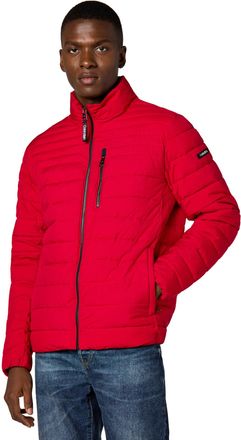 Calvin Klein Lightweight Puffer Water-Resistant Down Mens Jacket, Deep Red, M
