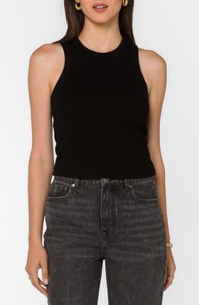 Velvet Heart Stretch Cotton Ribbed Tank in Black at Nordstrom Rack, Size X-Small