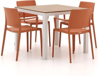 Forza Furniture Forza Sile/Fidenza 90cm dining tuinset 5-delig stapelbaar