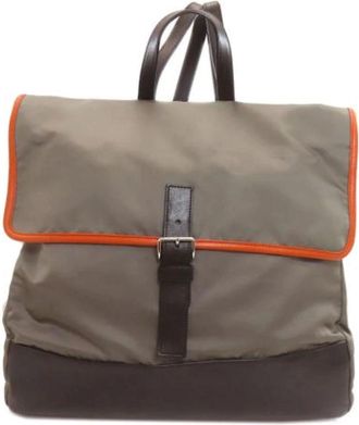 Prada Vintage, unisex, Grijs, ONE Size, Nylon, Pre-owned Nylon Backpack