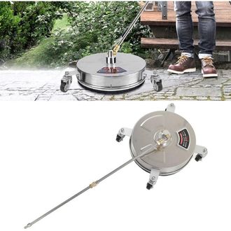 Elle Hidrolavadora De 13 Pulgadas Para Limpieza De Superficies - 4000 Psi - 4 Ruedas - 2 Lanzas De Extensi&oacute;n - Lat&oacute;n Y Acero Inoxidable - 4000 Psi