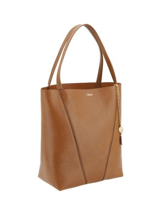 Chlo&eacute; Womens Spin Shoulder Bag Clay Brown Calf Leather Bos Taurus