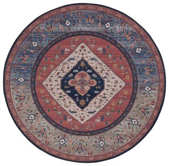 Safavieh Alfombra poli&eacute;ster ruggine/blu 183 x 183 cm