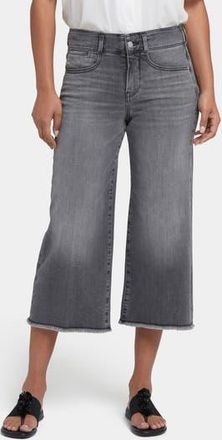 NYDJ Brigitte Frayed High Waist Wide Leg Capri Jeans in Frontera Bluffs at Nordstrom Rack, Size 00