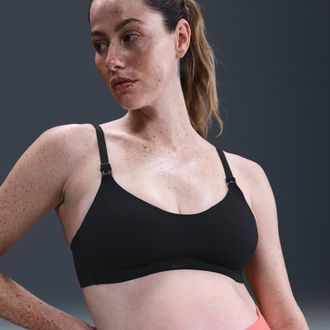 Nike Womens (M) Alate Minimalist Light-Support Padded Nursing Sports Bra (Maternity) in Black | FQ7385-010